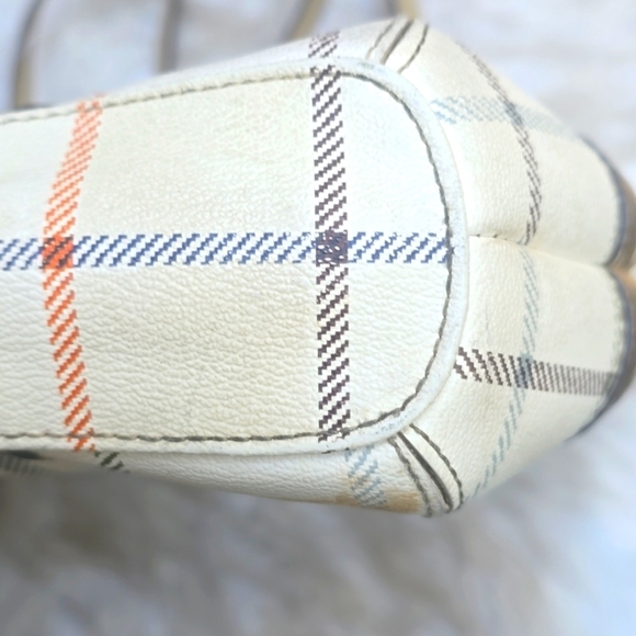 COACH WHITE PLAID HERITAGE TATTERSAL BAG PURSE TOTE No.K1173-F19174 - Picture 9 of 17